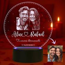 Heart Lamp 7 Colors RGB Geometric Couple's Name - Gift, Decoration, Valentine's Day, Lighting, Lampshade, Mother's Day, Father's Day - 黑色 - 查看 1