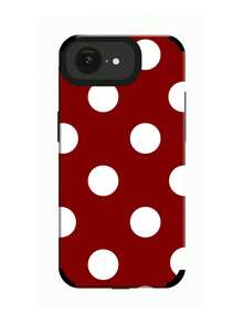 1 Ốp lưng điện thoại in họa tiết chấm bi đen trắng, phong cách tối giản dễ thương theo phong cách Boho của Pháp, in UV, ốp lưng da mềm tương thích với Apple/ Galaxy S24 Ultra, 17 Pro Max/16 Pro Max/12 Pro/13/14 Plus/15 Pro Max/16 Pro Max, 11/13 Pro - Đỏ và trắng - Xem 33
