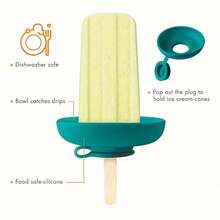 1/4Pcs Lce Cream Cone Holder WithDrip Protection And Silicone Ice CreamLeak Protector, Reusable To Prevent LceCream From Melting And Dripping OntoHands.Ice Cream Accessories ForSummer Parties, Gatherings,And OutdoorActivities On-The-Go- Dishwasher - Xanh lá & Đỏ & Tím & Vàng - Xem 9