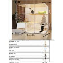 Indoor Cat Cage, Integrated With Cat Litter Box, Cat Bed, Suitable For 1 Room 1 Bathroom Apartment