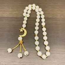 Neues grenzüberschreitendes 33-Sterne- und Mond-Tasbih-Armband mit muslimischen Gebetsperlen