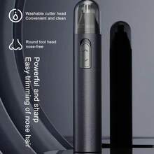 OBOVAY 1 件男士精密毛发修剪器 - 轻松修剪鼻毛、耳毛、眉毛和面部毛发，时尚的一体式修剪工具，不含电池，随机发货 - 鼻毛修剪器 - 查看 2