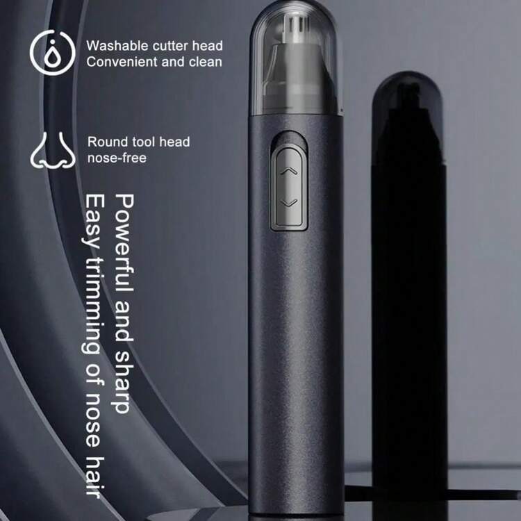 OBOVAY 1 件男士精密毛发修剪器 - 轻松修剪鼻毛、耳毛、眉毛和面部毛发，时尚的一体式修剪工具，不含电池，随机发货 - 鼻毛修剪器 - 查看 2