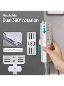 1PC Self Adhesive Power Strip Holder Self Adhesive Socket Organizer, Holder, Simplest Mount For Board, Remote Control Stored In The Kitchen, Home And Office
