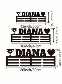 HELLOYOUNG Colgante de medalla de metal personalizado - Letrero de nombre personalizado de athlete, soporte para exhibir el nombre de Athlete, regalo ideal y decoración del hogar, obsequio para medallista