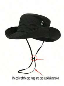 Outdoor Wide Brim Sun Hat, Breathable Hiking Cap, Unisex Sun Protection Hat, Anti-UV Couple Hats - A - View 6