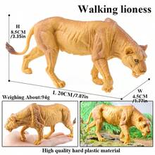 大型镂空仿真野生动物模型玩具狮子老虎棕熊犀牛大象儿童益智玩具万圣节圣诞节复活节派对装饰摆件礼物 - 彩色 - 查看 7