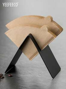 yeefeeco 1pc Coffee Filter Holder Storage, Coffee Filter Storage, Stainless Steel Coffee Filter Paper Holder, Cafe Filter Paper Storage Rack Organization For Coffee Filters, Coffee Accessories - Black - View 4