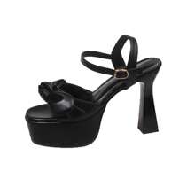 Women Heeled Sandals - 黑色 - 查看 1