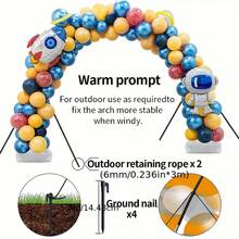 Bộ vòm bóng bay có thể điều chỉnh dài 21ft/Bộ vòm bóng bay mô-đun có thể tái sử dụng dài 13ft với 2 đế PVC, 2 quả tạ nước, 50 kẹp bóng bay, thanh sợi thủy tinh cường độ cao, thích hợp cho trang trí tiệc sinh nhật đám cưới tốt nghiệp tự làm - Nhiều màu - Xem 5