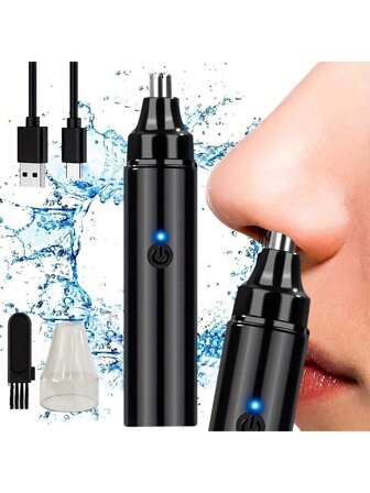 1pc Men's Precision Hair Trimmer - Effortlessly Groom Nose, Ear, Eyebrow & Facial Hair With Safe, Stylish, All-In-One Grooming Tool, Batteries Not Included, Random Shipping