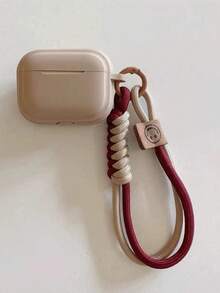 简约纯色带腕带耳机保护套，兼容 Pro 2 耳机盒，第四代无线蓝牙 Apple Pro 第三代软壳 1/2/Pro 新款第三代防摔保护套，硅胶材质，男女通用（不含耳机） - 彩色 - 查看 6