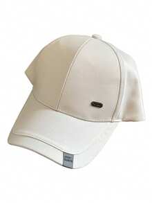 Men's Hard Top Stylish Baseball Cap, New Casual Versatile Sun Protection Sunshade Snapback Hat, Sweat-Absorbent Breathable Outdoor Sports Cap - White - View 8