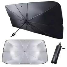 Car Windshield Sun Shade, Heat Insulation And Sun Blocking, Foldable And Retractable Sun Shade For Automotive, Available In Small And Large Sizes. Multi-Functional Umbrella Can Be Used As Sun Shade, Rain Shade, Heat Insulation Shade, Sun Protection Shade And Car Accessory.