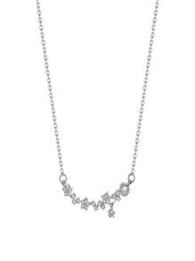 1pc Silver Star Necklace, Suitable For Daily Wear, Hangout, Party And Ideal Gift For Those Who Love Star Element Or Romantic Style Jewelry