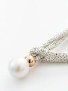 2Pcs/Set Pearl Curtain Tiebacks, Drape Pearl Tiebacks, Decorative Holders, Ropes Curtain Tie Backs For Window Drapery