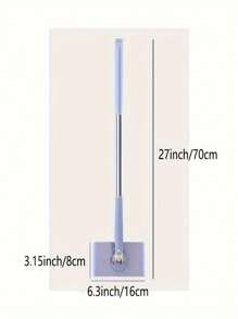 1 Quick Spin Mini Mop With 360° Rotating Head And Portable Push Handle, Easy-Twist Polyester Mop For Glass And Wall Cleaning High-Quality Stainless Steel Flat Mop With Automatic Cloth Clip - 36 Inch Removable Handle, 360° Slim Head, Suitable For Easy Cleaning Of Kitchen, Living Room, Bedroom, Bathroom Floors, Walls, Glass.