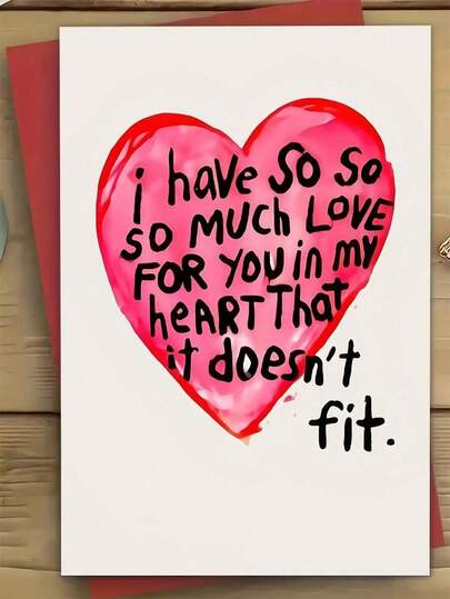 Charming 'I Love You' Greeting Card With Envelope - Perfect For Valentine's Day, Anniversary, Birthday And Proposal