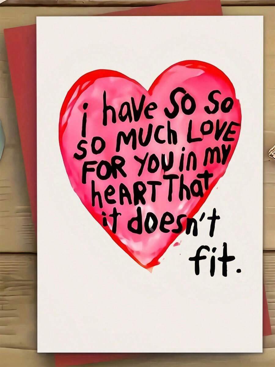 Charming "I Love You" Greeting Card With Envelope - Perfect For Valentine's Day, Anniversary, Birthday And Proposal - Multicolor - View 1