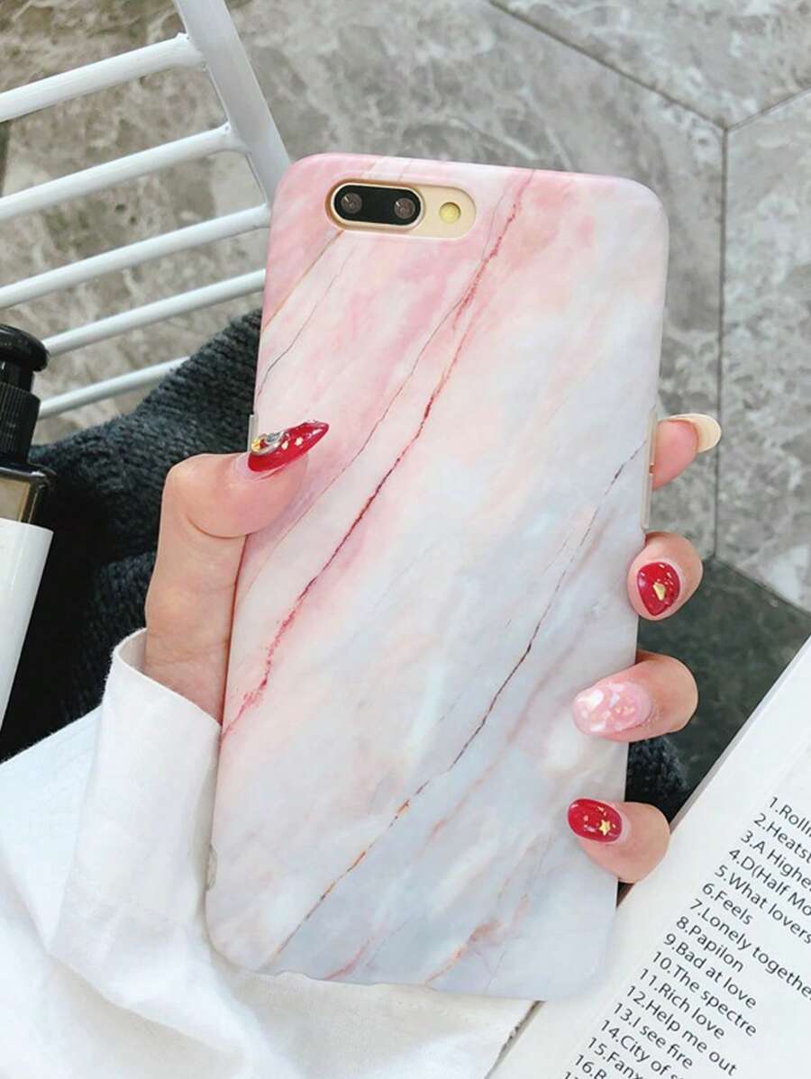 Fashionable IMD Marble Soft Phone Protective Case, Compatible With Iphone 15 Series & IPhone 14 Pro Max/XR, Anti-Drop Phone Cover