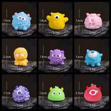 Halloween Mini Decor, Cartoon 3D DIY Accessories, Cute Bug-Eyed Monster Figurines, DIY Decoration Blind Bag Accessories, Car/Desk Decor, DIY Hair Clips, Dollhouse Decor, Holiday/Birthday/Christmas/Valentine's Day/New Year Gifts - Multicolor - View 10