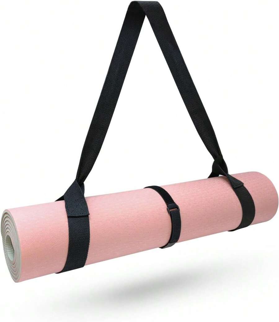 Yoga, Premium Yoga Strap Carrying Yoga Mats With Adjustable Strap, Suitable Carrying Most Sizes Of Yoga Mats, Your Hands, Soft And Durable - 黑色 - 查看 1