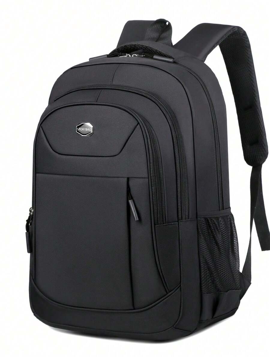 Mochila multifunción para hombres, mochila para portátil, mochila de estudiante, mochila, mochila negra, mochila de gran capacidad impermeable y de gran tamaño, mochila de viaje y senderismo, mochila grande, bolsa de verano, esencial de vacaciones, esencial de viaje, bolsa de gran capacidad para acampada de fin de semana al aire libre - Negro - Ver 1