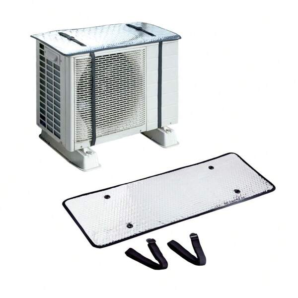 Cubierta para unidad de aire acondicionado exterior resistente a todas las condiciones climáticas: protección contra rayos UV y polvo, para proteger la unidad central de aire acondicionado
