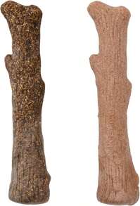Outward Hound Dogwood Wood Durable Dog Chew Toys, Real Wood &Amp; Calming Hemp, 2-Pack, Medium