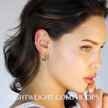 Ladies' Simple And Fashionable Golden Ring Earrings - High Quality Fashion Jewelry, Perfect Gift For Girlfriends, Suitable For Daily Wear And Special Occasions, Cute Earrings, Elegant Accessories, Exquisite Design, Women's Jewelry, Women's Fashion - Vàng - Xem 2