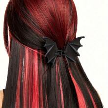 1 件哥特式金属蝙蝠翼发夹朋克风格发爪夹非常适合马尾辫和女性适合万圣节配饰主题活动装饰 - 彩色 - 查看 3