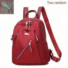 Balo nữ phong cách đại học, ba lô nhẹ thường ngày, dây đeo vai có thể điều chỉnh, khóa kéo, lớp lót polyester, có thể giặt bằng máy, phù hợp cho học sinh, đi làm hàng ngày, kết hợp hoàn hảo với phụ kiện ba lô - màu đen - Xem 6