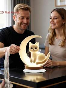 1 Stück 2D Acryl Katzen Figur, nicht elektrische Heim-/Bürodekoration, charmante Acryl Katzen Tischaufstellung, geeignet für Schlafzimmer, Büro, Wohnzimmer, perfektes Geschenk für Freunde