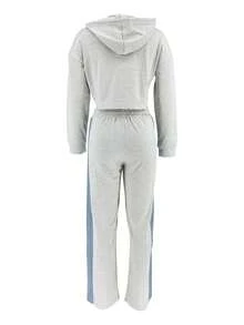2pcs Women Pocket Patchwork Set, Suitable For Home, Commute, And Outdoor Activities - Grey - View 5
