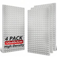 TOUO Sound Absorbing Foam Panels 47.2"X23.6"X2"/1.18" Noise Reduction Wall Acoustic Panels For Studio Office Gaming Room Podcast Space High-Density Soundproof Board 1–4 Pieces 8 Colorful - Multicolor - View 6