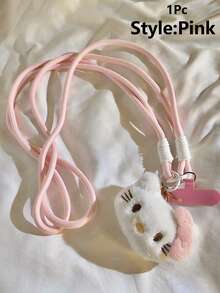 Sanrio 1pc Cute Pink Hello Kitty Lanyard, Suitable For Badges, Phones, Cameras And Other Cartoon Pendants, Can Be Hung Around Neck Or Shoulder, Best Gift Choice - Multicolor - View 11