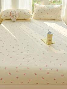 1pc Floral Print Fitted Sheet, Soft And Comfortable Bedroom Bedding, Mattress Protector, Skin-Friendly Fitted Sheet, Suitable For All Seasons Dust-Proof And Non-Slip Bedspread, For Single, Double, Queen, King Bed, Machine Washable (Pillow Case Not Included) - Multicolor - View 8