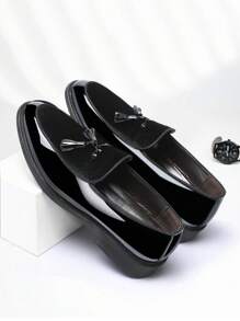 Men's Business Oxfords, Breathable Casual Soft Sole Dress Shoes, Black Loafers For Formal Occasions, Weddings
