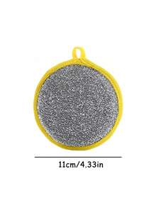 2/4/8 pièces d'éponges de nettoyage, tampons à récurer à double face, chiffon de nettoyage pour évier ou cuisinière, tampon à récurer circulaire, tampons à récurer en acier inoxydable réutilisables à double face, brosses à récurer lavables antibactériennes, accessoires de cuisine, petits outils de nettoyage, convenant pour la cuisine, le restaurant, la salle de bain, gadgets de cuisine, indispensables pour la maison, accessoires de cuisine