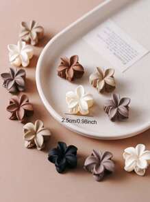 20/50 Stücke Matt Baby Haarklammern rutschfest Frangipani Haarspangen für Säuglinge, mini Blumen Haarnadeln für dünnes Haar von Neugeborenen, süße Haarzubehör