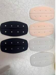 2pcs/6pcs Silicone Bra Strap Clips, Nude + White + Black, Non-Slip Shoulder Pads, Soft Invisible Bra Strap Protectors, Invisible Non-Slip Fixation For Bra Underwear To Prevent Straps From Falling Off, Traceless Artifact Shoulder Pads, Silicone Decompression Shoulder Pads