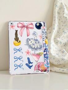 Stitching Pattern Double-Sided Printing IPad Case Compatible With IPad Air 11-In.(M2)-2024/2025, Supports Horizontal And Vertical Orientation. Suitable For IPad 10th Generation, IPad 10.2-Inch, Galaxy Tab A8 10.5 Inch 2022, The Case Supports Multiple Angles - Multicolor - View 2