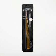 Pinzas CHAZON de titanio con punta de precisión para cejas, vello facial y vello encarnado, pinzas virales - Dorado - Ver 2