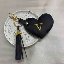 Personalized Keychain With Initial - màu đen - Xem 2