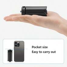 适用于 Pocket 2/3、Action 2/3/4、OM 6/5/4、OSMO Mobile 3 的紧凑型桌面三脚架 - 轻质铝合金和 ABS 稳定器云台、迷你、拍照手机、桌面