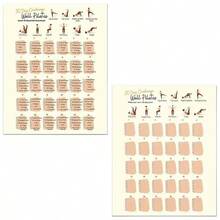 1pc/2pcs 30 Day Wall Pilates Poster Set 10 Essential Exercises! Structured 30 Day Plan. Clear Poses, Timed Routines. Perfect For Home Workouts Build Core Strength, Improve Posture In 30 Days! Combining Pictures And Texts, It's Simple And Easy To Learn. - Multicolor - View 10