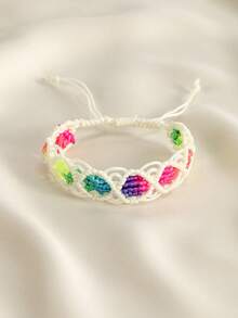 1 件女士中国结手链，手工波西米亚风格编织绳手链，时尚优雅可调节情侣手链，适合海滩、度假、休闲日常佩戴 - 中國結手鍊 - 查看 3