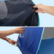 1pc Beach Tent 2 Seconds Instant Pop-Up Outdoor Sun Shade Canopy,Easy Set-Up Portable Beach/Camping/Fishing Shelter With UV Protection, Lightweight Design With Carry Bag, Ideal For Holidays And Outdoor Adventures
