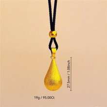 1 pièce Collier vintage à la mode de style chinois avec pendentif en céramique émaillée en forme de calebasse creuse