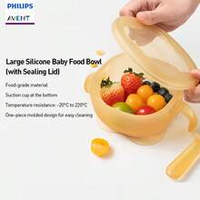 Philips Avent Avent 婴儿食盆带吸盘，婴儿硅胶餐具，防摔防烫，柔软硅胶